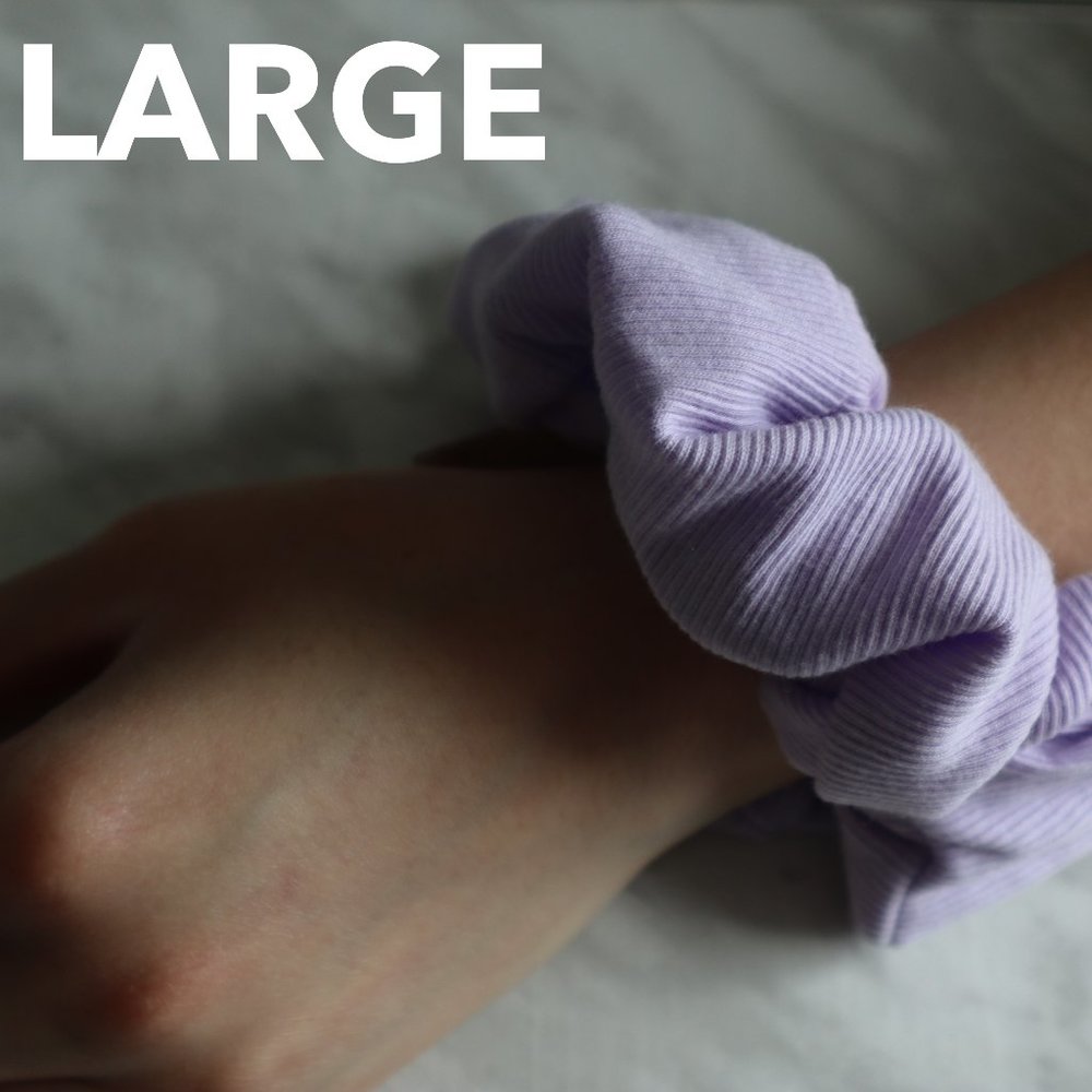 PURPLE RIBBED SCRUNCHIE - Picture 5 of 8